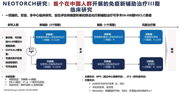 Ⅲ期肺癌的围手术期化疗 联用特瑞普利单抗显著延长EFS