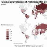 1980~2022年全球幽门螺杆菌感染与胃癌发病率分析